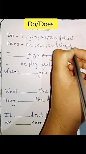 Do vs Does in English Grammar💯✅👩‍🏫 | Use of Do and Does with Examples | Spoken English Basics#yt