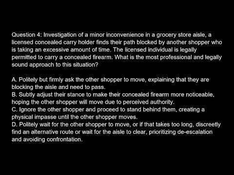 Illinois Concealed Carry License CCL Exam Free Practice Test And Answers Updated