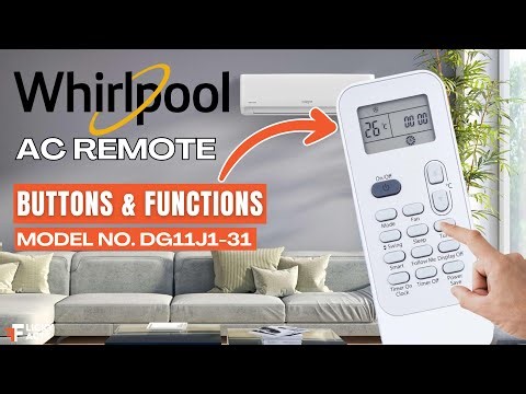Whirlpool AC Remote Buttons & Functions (Model No: DG11J1-31) | Heat Pump Remote Guide