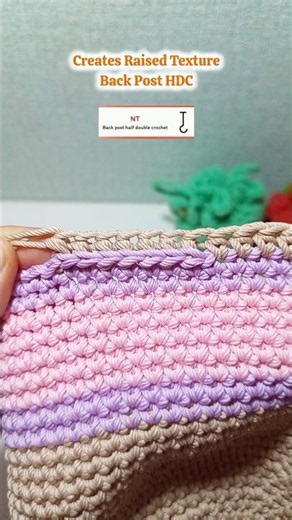 BACK POST HDC tutorial #crochetforbeginners #crochetstitch #icancrochet #crochettutorial