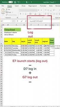 ✅ Learn how to create Timesheet Template in Excel #shorts with right click and shortcuts #howto