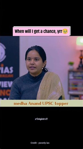 Medha Anand UPSC topper | UPSC IAS interview | #iasinterview #introduction #iasmotivation #intro
