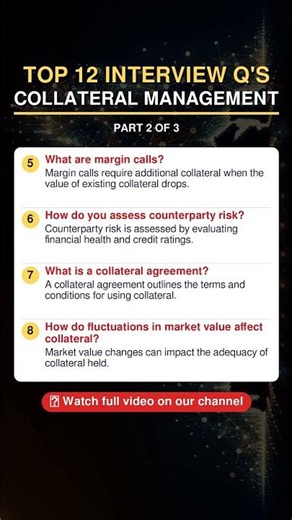 #CandiMentor Collateral Management Interview Questions #Shorts