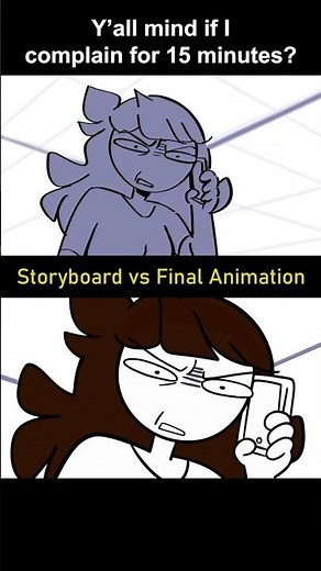 Storyboard vs Animation: me complaining for 15 mins (shot 21)