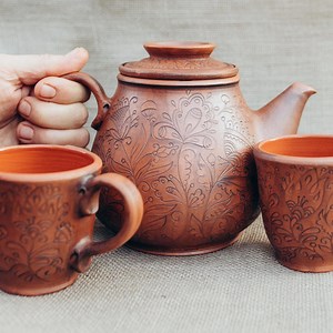 Handmade Ceramic Tea Set: Teapot With Infuser and Two Cups - Etsy