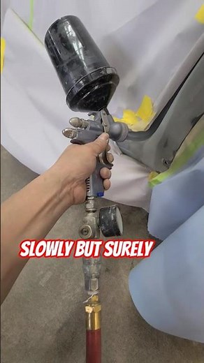 how to Apply Uv primer. #auto #car #painting #mechanic #automobile #automotive