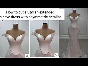 HOW TO CUT A EXTENDED BUSTIER BLOUSE WITH ASYMMETRIC HEMLINE #bustier