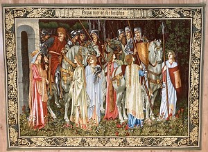 William Morris Tapestry Departure of the Knights Large Tapestry Wall Hanging Holy Grail King Arthur Round Table Ladies Wallhanging 72"x53" - Etsy Canada