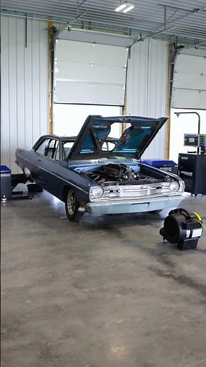 Twin turbo small block Mopar powered Dart on the hub dyno! #mopar #twinturbo #boost