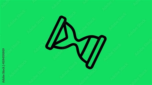 Hourglass Timer Animated Icon in Line Style - Countdown, And Productivity Concept.