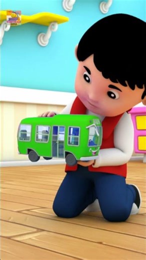 Wheels on the Bus in Hindi, Wheels of the Bus go round and round #shorts #kidsrhymes #poems #vide...