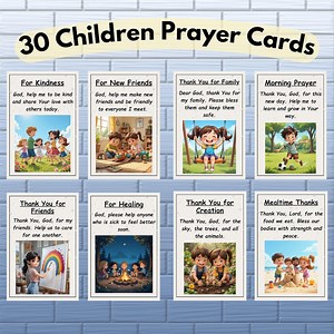 Prayer Cards for Kids Emotions, Children Praying Wall Art, Morning Prayer Print, Digital Prayer, Children Prayer Journal, Printable - Etsy