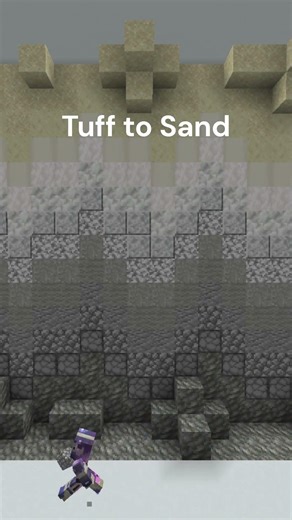Tuff to Sand Minecraft Wall Gradient #minecraft #short #shorts #shortvideo #design #ideas #tutorial