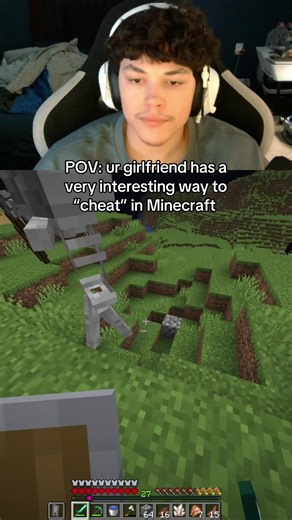 Would yall have done more in creative mode? #minecraft #cheat #girlfriend #cheater #animals