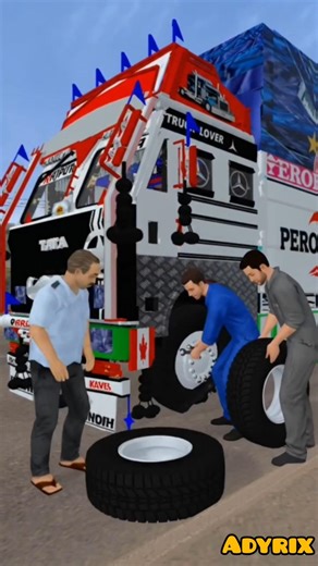 Truck Ka Tyre Blast Hone Wala Tha 😳💀 | Last Moment Saved by Mechanic 🚛🔥|Bus Simulator India |Adyrix