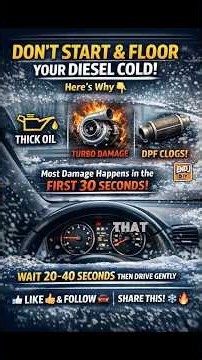Save your Engine - Cold Start Mistake ⚙️🛠️ #coldstart#turbo#dpf#dieselproblems#endjdiy