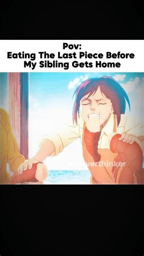 She really said food over Titans 🌭🍑#attackontitan #anime #memes #relatable #sasha