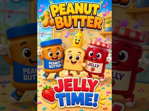 🥜🍓 Peanut Butter Jelly Time! 🥪 | Fun Kids Song #Shorts