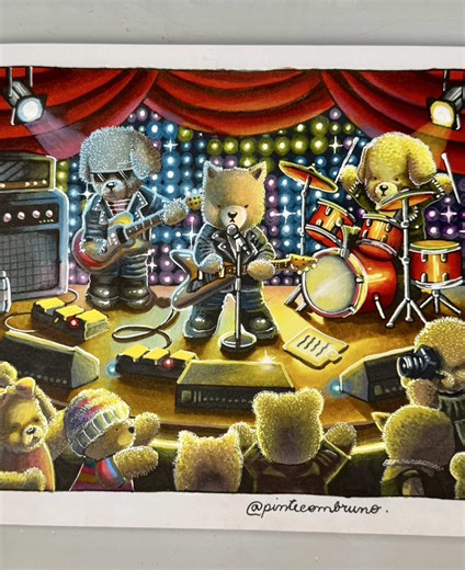 Pintando Bobbie Goods - Show de Rock #bobbiegoodscoloringbook #bobbiegoods #coloring #fyp #fy