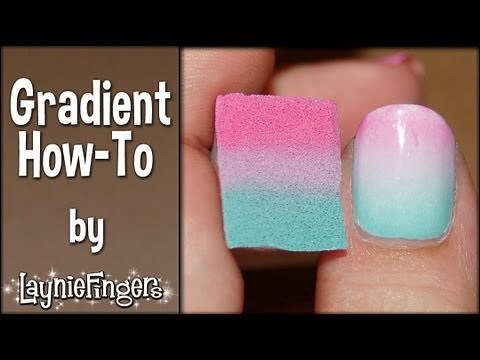 Layniefingers tutorial: How to do gradient nails with a sponge