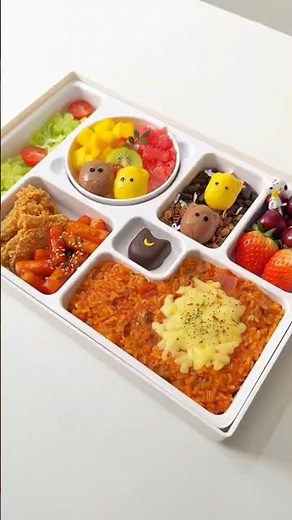Pack My Super Cute Bento with Me 🐻🍡 #asmr #food #lunchbox