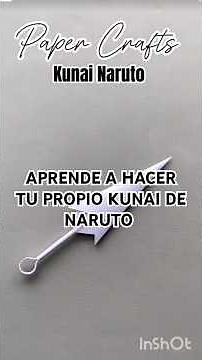 Tutorial: Cómo hacer una KUNAI de Naruto de PAPEL 🥷 ¡Súper fácil! #Shorts