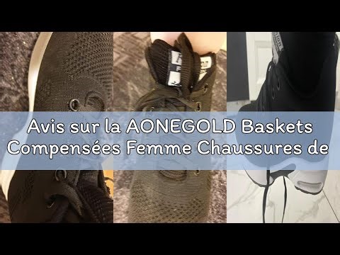 Avis sur la AONEGOLD Baskets Compensées Femme Chaussures de Sport Outdoor Running Course Respirant G
