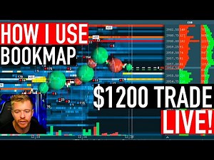 1 Day Trade $1200 With BookMap! LIVE