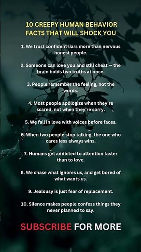 10 Creepy Human Behavior Facts That Will Shock You