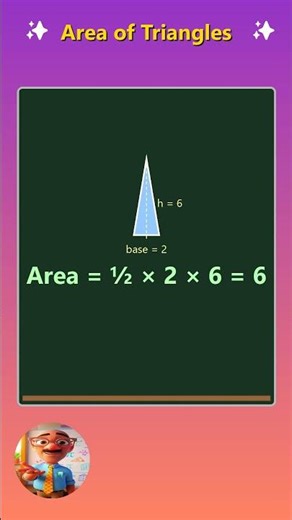 Area of Triangles: Base × Height ÷ 2! 🔺 | Grade 6