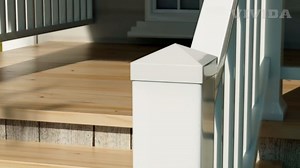 VIVIDA 4" x 4" Fence Post Caps, Pyramid PVC Vinyl Post Caps (Actual 4" x 4"), Waterproof Deck Top Cover for Vinyl Fence, Lamp, Deck, Mailbox, White, 24 Pack