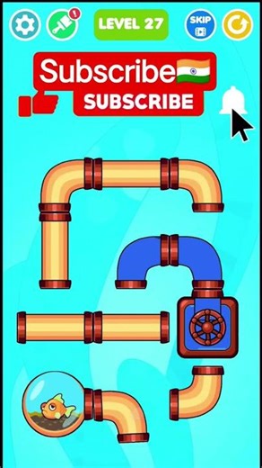 Fishdom game || pull the pain || save the fish || easy level | #shorts #fish