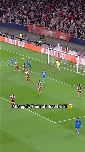 Mbappé scored the second-fastest UCL hat-trick EVER! 🤯