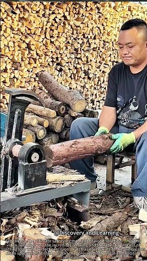 The Most Satisfying Wood Splitting You'll See Today! 🪓