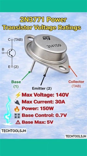 2N3771 power transistor voltage circuit diagram #shots #electrical #electrician