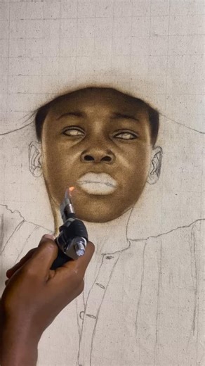 If you see this it mean the algorithm finally did the right thing. Day 21/100 of posting my art until it reaches the right audience #art #pyrography #pyrographyart #artpostle #fireart #artists | Samuel Ume