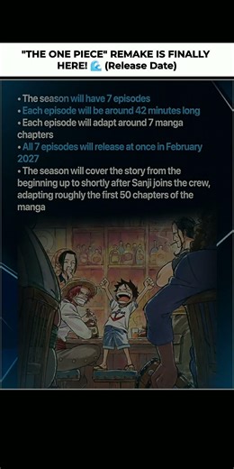One piece x WIT Studio: 7 Episodes, February 2027! 📽️ #onepiece #anime #witstudio #fyp #shorts