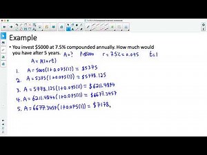 Foundations of Math 12: 1.2 & 1.3 Compound Interest