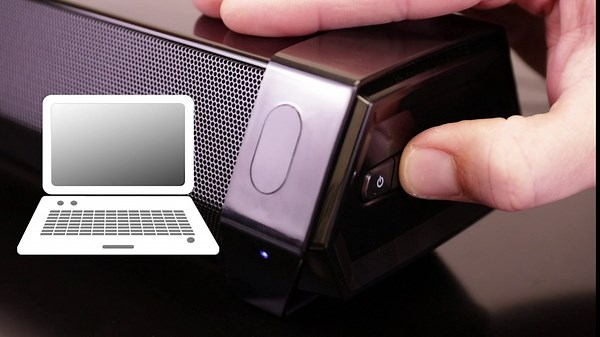 ENHANCE Gaming Attack Sound Bar PC Speaker - Under Monitor Soundbar Computer Speaker with Loud 40W Hi-Fi Audio, 3 LED Color Modes, and Dual Inputs for PC, Laptop, or Phone AUX