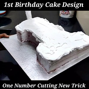 830K views · 9K reactions | 1st Birthday Cake Design 2023 | Red Velvet Cake Design Idea | 1 Number Cake Design | Sunil Cake Master | Facebook