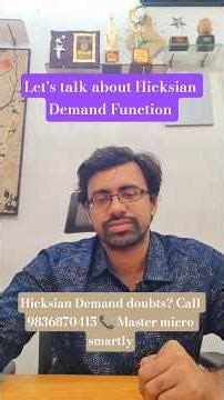 Hicksian Demand Function Explained | Microeconomics Concept #Economics #Microeconomics
