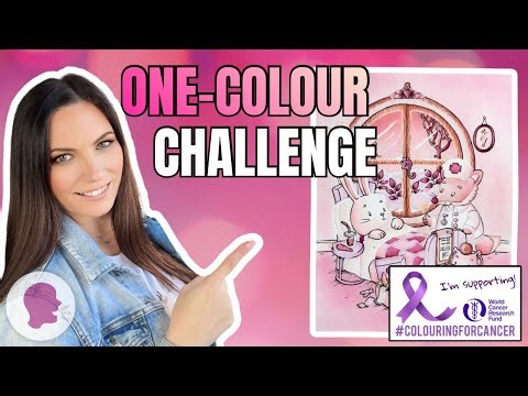 One Colour Challenge in Pink | Colouring for Cancer 🎀