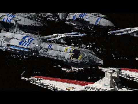 Minecraft Star Wars Republic vs CIS Space Battle