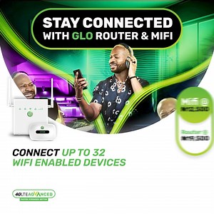 Stay connected with the latest Glo Router and MIFI ✨ With the Glo Router, you can connect up to 32 WiFi-enabled devices. ✅ Hurry to get yours at any Gloworld shops nationwide, or you can visit hsi.glo.com to subscribe 🔥 T&C’s Apply. #GloRouter #GloUnlimited | Glo World