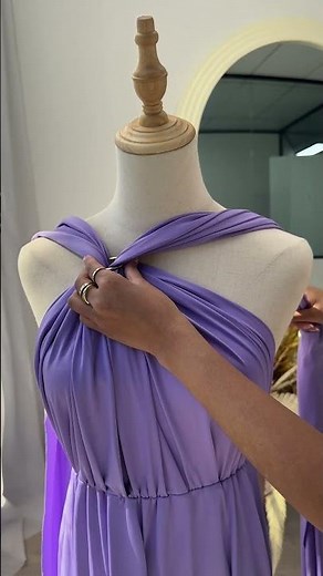 Modern One-Shoulder Wrap with Buckle | Infinity Dress Tutorial