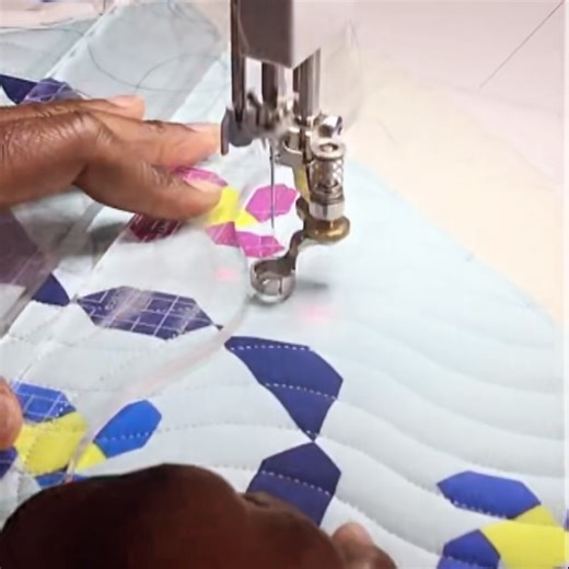 Crosshatch quilting is easy peasy with STITCHLINE 👏🏾👏🏾😀 This is ruler quilting for anyone and everyone! I designed STITCHLINE for every experience level. The STITCHLINE ruler includes a getting started video series where you learn the basics and three designs 👏🏾👏🏾😀 check comments for details #rulerwork #livingwaterquilter #rulerquilting #berninaambassador | Living Water Quilter, LLC