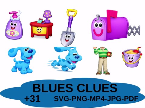 Blues Clues SVG PNG, Blue Dog Mailbox Character Files (digital Download) - Etsy