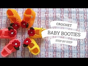 Crochet Cute Baby Booties 👶 | Step-by-Step Tutorial for Beginners