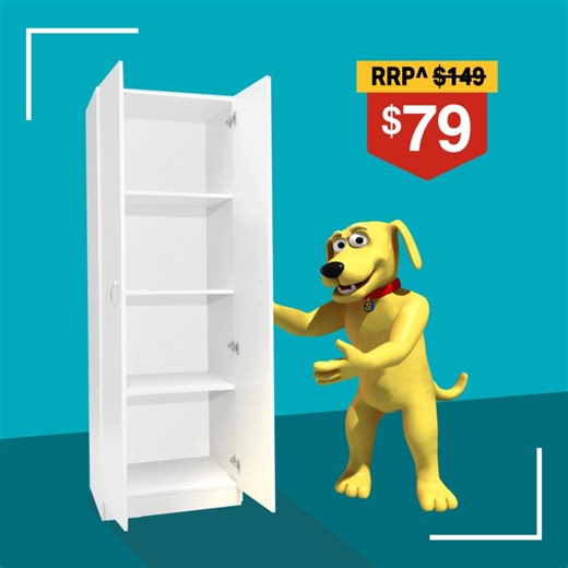 Keep things neat and organised with the Faulkner 2 Door 4 Shelf Slim Cabinet — perfect for storing tools, cleaning supplies or household essentials. 🧰 It’s a Barkin’ Bargain this month — ends 22.02.26, while stocks last! Shop yours in-store or online https://www.homehardware.com.au/faulkner-2-door-4-shelf-slim-cabinet-600mm | Home Hardware
