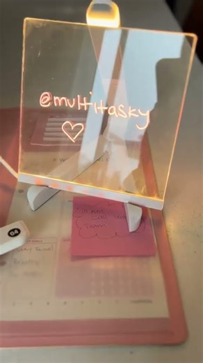 Glowing Acrylic Message Board — The Perfect Desk Accessory 💡✨ #shorts